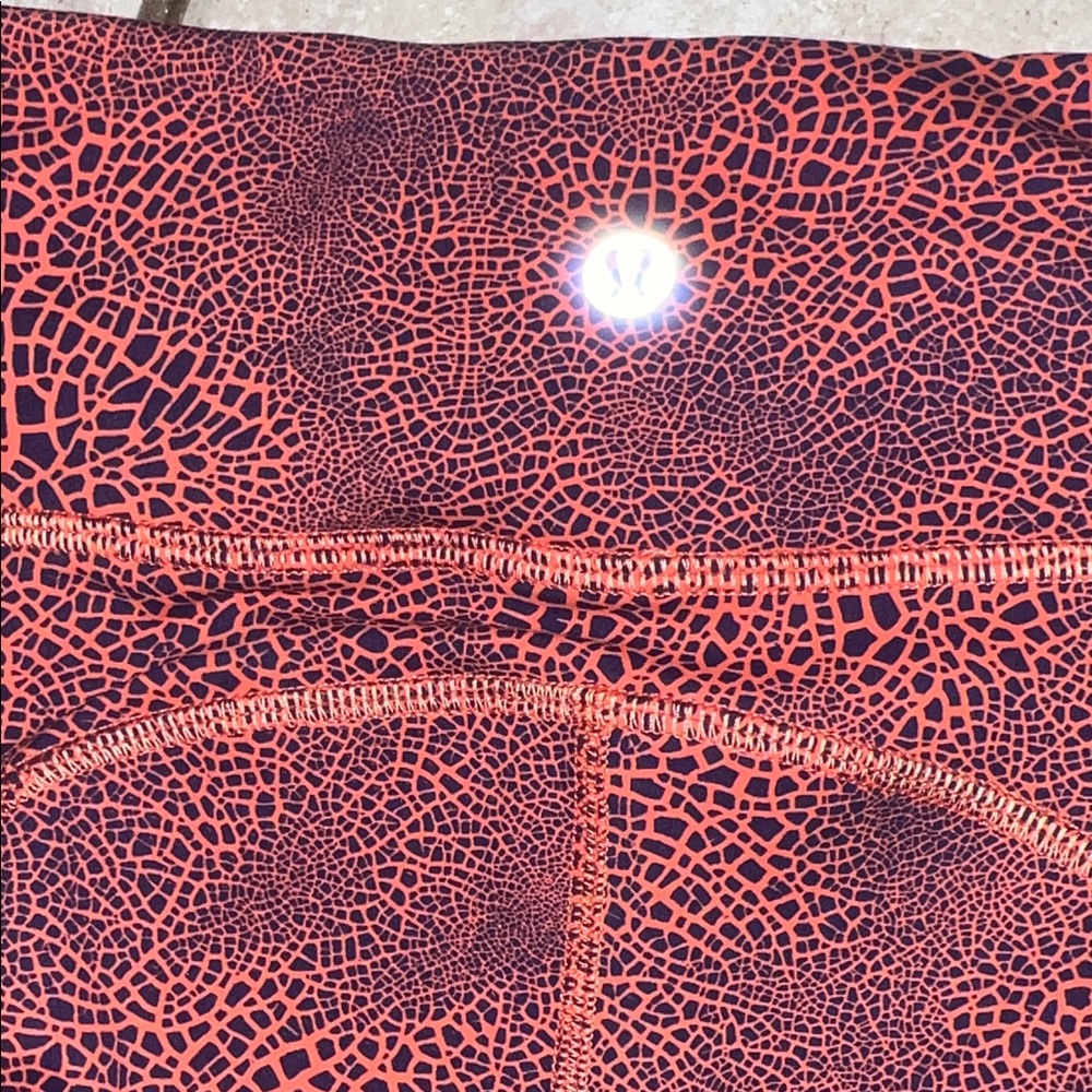 lululemon athletica Orange & navy Leggings - Picture 4 of 5